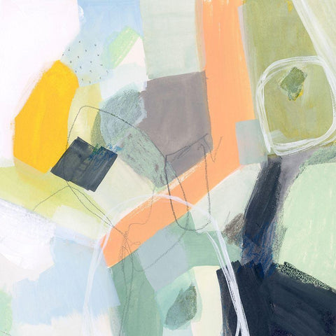 Tumbled Topography II Gold Ornate Wood Framed Art Print with Double Matting by Borges, Victoria