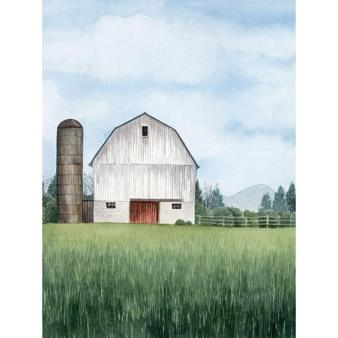 Northern Acreage II Gold Ornate Wood Framed Art Print with Double Matting by Popp, Grace