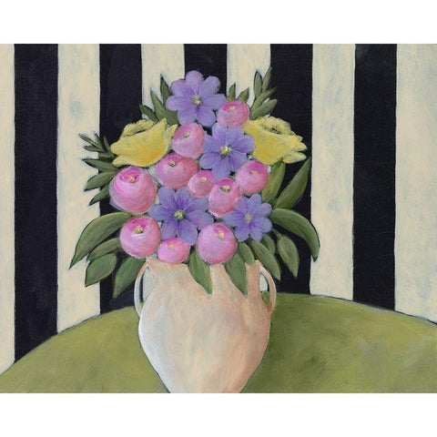 Subtle Bouquet I White Modern Wood Framed Art Print by Moore, Regina