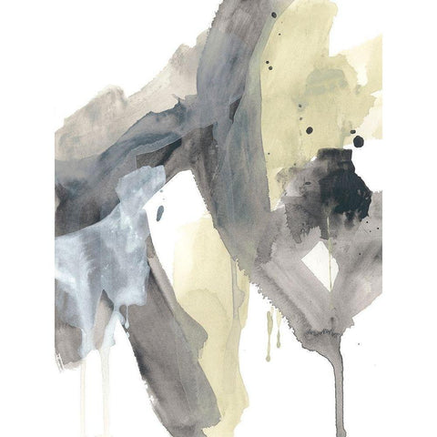 Verdigris Momentum II White Modern Wood Framed Art Print by Vess, June Erica