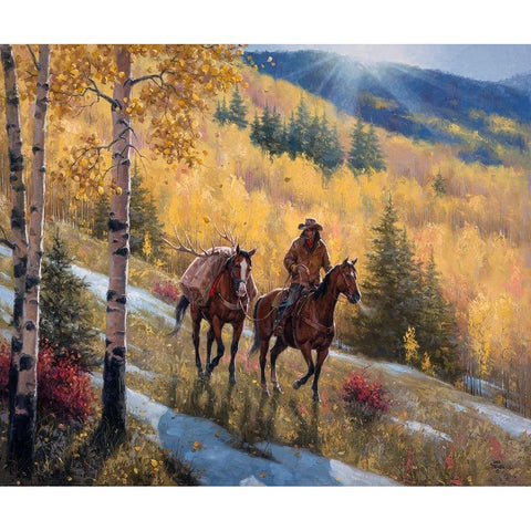 Glow of Indian Summer White Modern Wood Framed Art Print by Sorenson, Jack