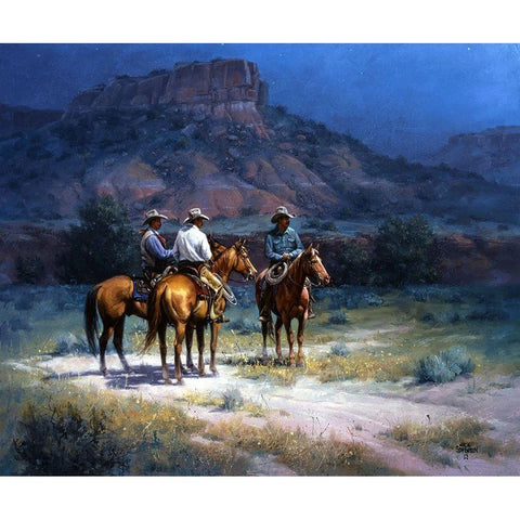 Moonshine Black Modern Wood Framed Art Print with Double Matting by Sorenson, Jack