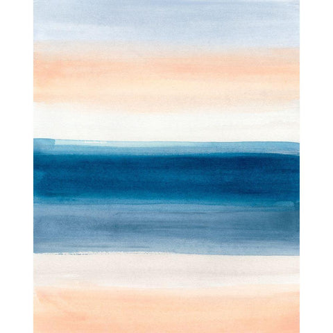 Coastal Strata II Black Modern Wood Framed Art Print by Vess, June Erica