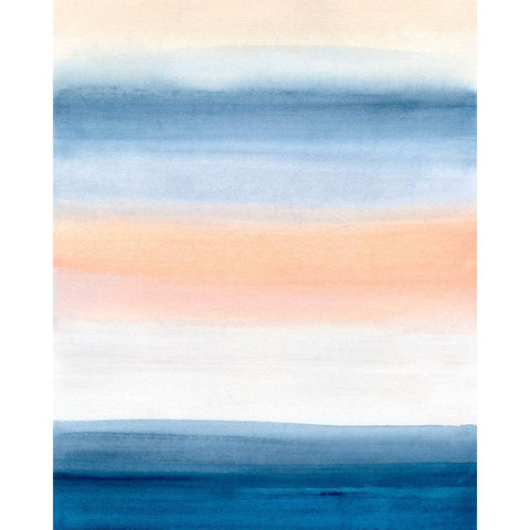 Coastal Strata IV White Modern Wood Framed Art Print by Vess, June Erica