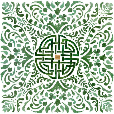 Celtic Knot I Black Modern Wood Framed Art Print by Borges, Victoria