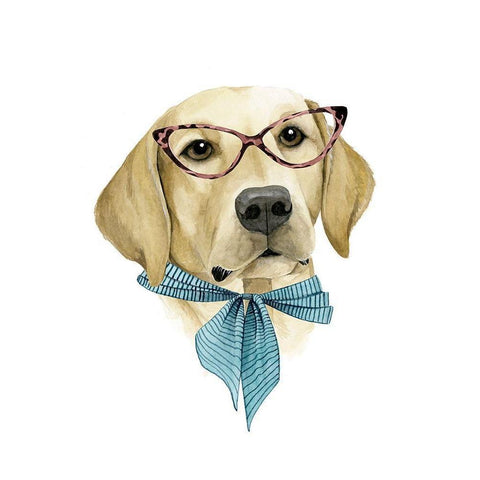 Vogue Dog IV Black Modern Wood Framed Art Print with Double Matting by Popp, Grace