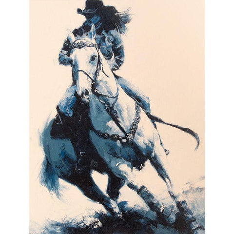 Mood Indigo II Gold Ornate Wood Framed Art Print with Double Matting by Chapman, Julie T.