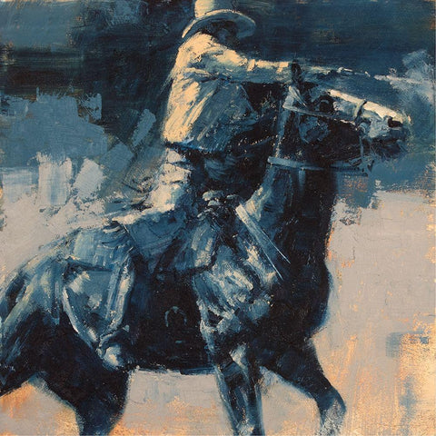 Mood Indigo IV Black Modern Wood Framed Art Print with Double Matting by Chapman, Julie T.