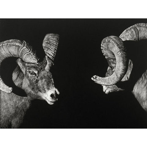 Wild Scratchboard I Gold Ornate Wood Framed Art Print with Double Matting by Chapman, Julie T.