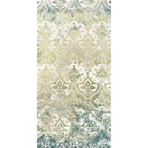 Emerald Textile I Black Modern Wood Framed Art Print by Vess, June Erica