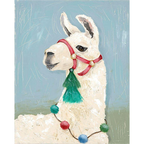 Painted Llama I White Modern Wood Framed Art Print by Reynolds, Jade