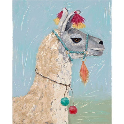 Painted Llama II White Modern Wood Framed Art Print by Reynolds, Jade