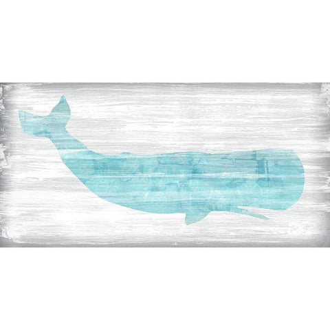 Weathered Whale I Black Modern Wood Framed Art Print by Vess, June Erica
