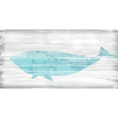 Weathered Whale II Black Modern Wood Framed Art Print by Vess, June Erica