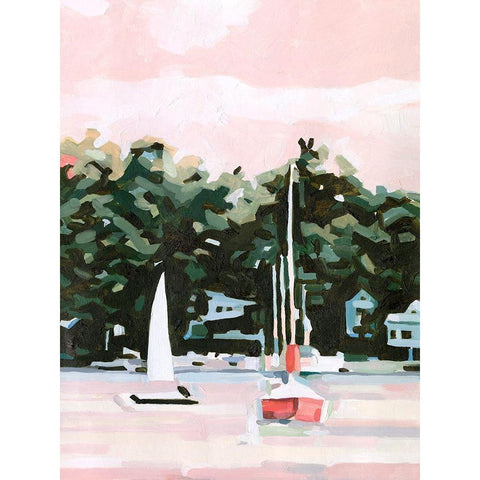 Lake Afternoon II Black Modern Wood Framed Art Print by Scarvey, Emma