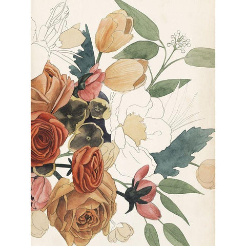Imperfect Bouquet II Black Modern Wood Framed Art Print by Popp, Grace