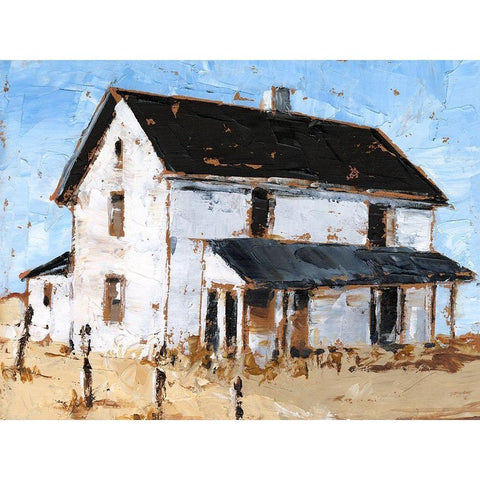 Abandoned Farmhouse I Black Modern Wood Framed Art Print with Double Matting by Harper, Ethan