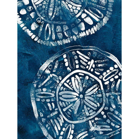Sea Batik I White Modern Wood Framed Art Print by Vess, June Erica