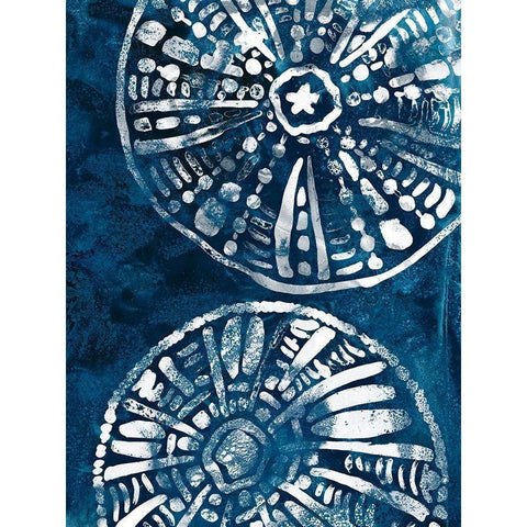 Sea Batik II White Modern Wood Framed Art Print by Vess, June Erica