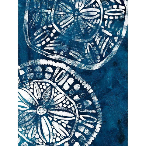 Sea Batik IV Black Modern Wood Framed Art Print with Double Matting by Vess, June Erica