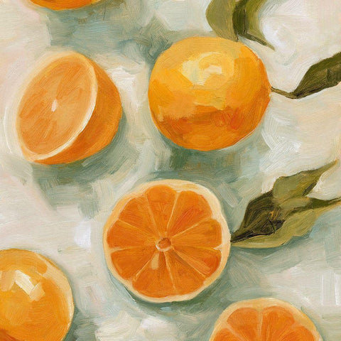 Fresh Citrus I Black Ornate Wood Framed Art Print with Double Matting by Scarvey, Emma