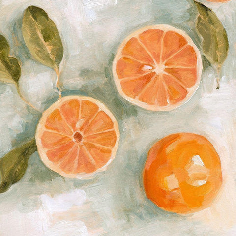 Fresh Citrus III White Modern Wood Framed Art Print by Scarvey, Emma