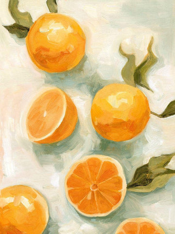 Fresh Citrus V White Modern Wood Framed Art Print with Double Matting by Scarvey, Emma