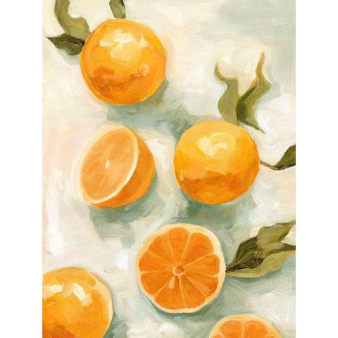 Fresh Citrus V White Modern Wood Framed Art Print by Scarvey, Emma