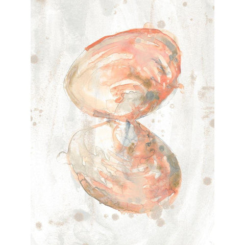 Muted Molusk III White Modern Wood Framed Art Print by Vess, June Erica