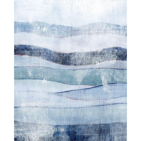 White Out in Blue I Black Modern Wood Framed Art Print by Popp, Grace