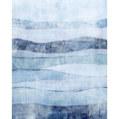 White Out in Blue II Black Modern Wood Framed Art Print by Popp, Grace