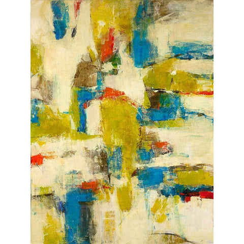 Spring Vibe II White Modern Wood Framed Art Print by Joy, Julie