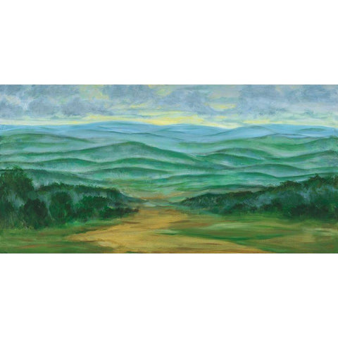 Misty Mountain View I Gold Ornate Wood Framed Art Print with Double Matting by Joy, Julie