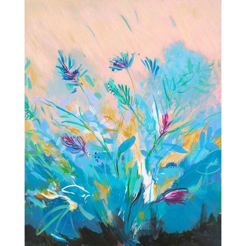 Mixed Floral I Gold Ornate Wood Framed Art Print with Double Matting by Joy, Julie
