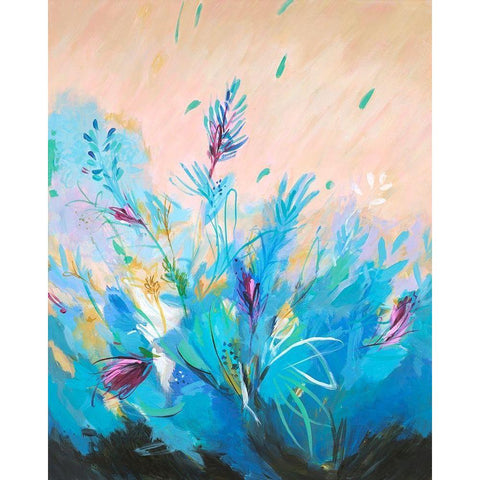 Mixed Floral II Black Modern Wood Framed Art Print with Double Matting by Joy, Julie