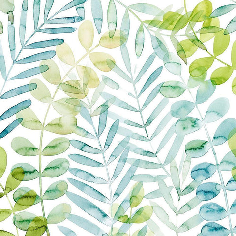 Dancing Palms II Black Modern Wood Framed Art Print by Popp, Grace