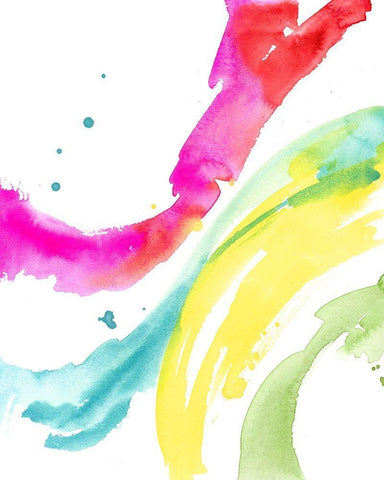 Saturated Splash I Black Ornate Wood Framed Art Print with Double Matting by Borges, Victoria