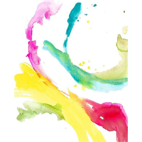 Saturated Splash II Black Modern Wood Framed Art Print with Double Matting by Borges, Victoria