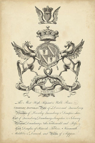 Peerage of England IV White Modern Wood Framed Art Print with Double Matting by Vision Studio