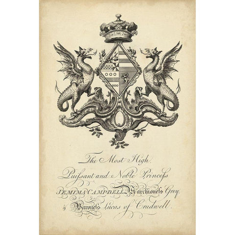 Peerage of England V Gold Ornate Wood Framed Art Print with Double Matting by Vision Studio