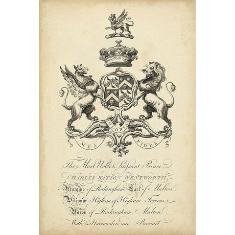 Peerage of England VI White Modern Wood Framed Art Print by Vision Studio