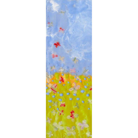 Raining Blossoms I Black Modern Wood Framed Art Print by Ludwig, Alicia