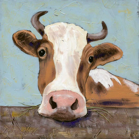 Bessy White Modern Wood Framed Art Print by Reynolds, Jade