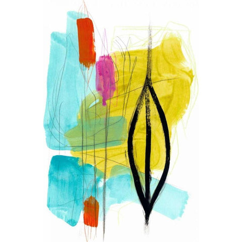 Fringe Aspect I White Modern Wood Framed Art Print by Vess, June Erica