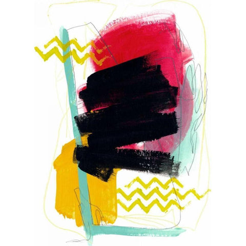 Fringe Aspect VIII Black Modern Wood Framed Art Print by Vess, June Erica