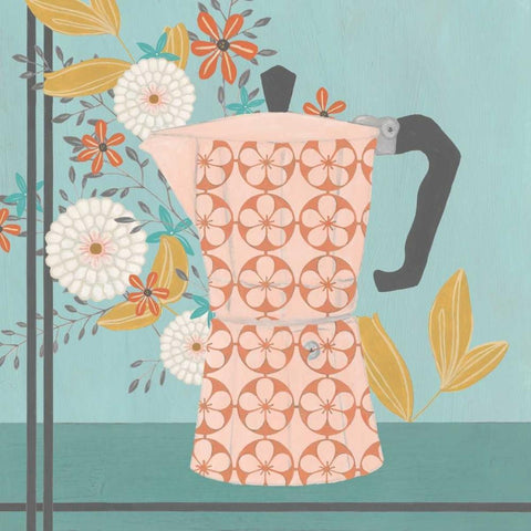 Whimsical Kitchen I White Modern Wood Framed Art Print by Vess, June Erica