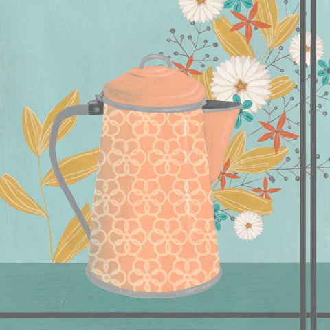 Whimsical Kitchen II White Modern Wood Framed Art Print by Vess, June Erica