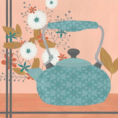 Whimsical Kitchen III White Modern Wood Framed Art Print with Double Matting by Vess, June Erica