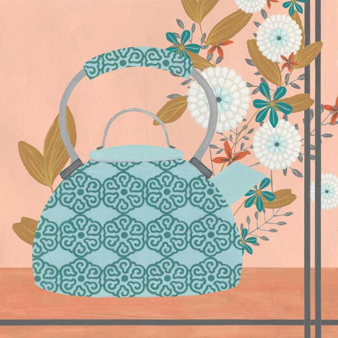 Whimsical Kitchen IV White Modern Wood Framed Art Print with Double Matting by Vess, June Erica