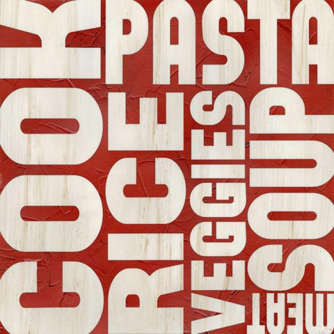 Small Kitchen Kitsch V White Modern Wood Framed Art Print with Double Matting by Vess, June Erica